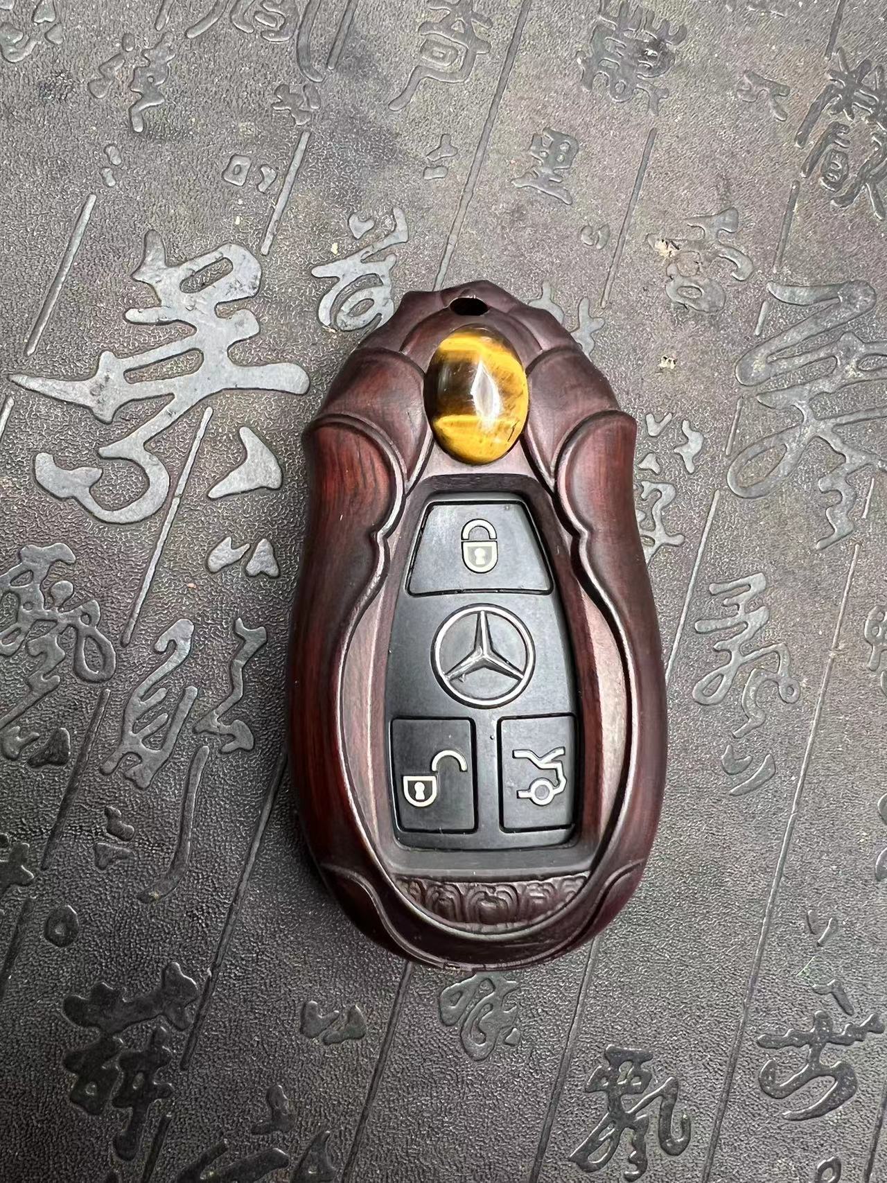 开口半包非洲紫檀木汽车定制钥匙壳专车专用下单备注车型包壳个性