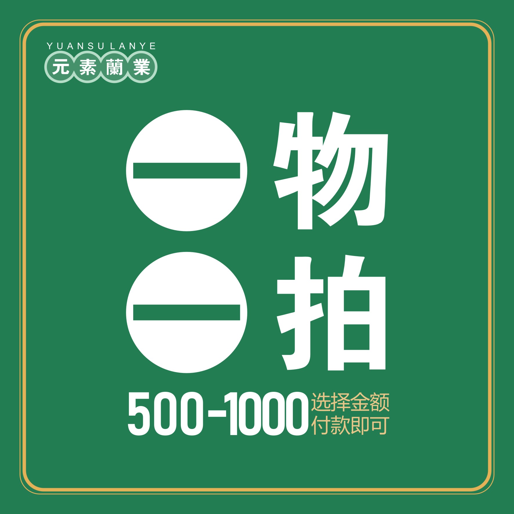 元素兰业一物一拍（直播间专用500-1000）