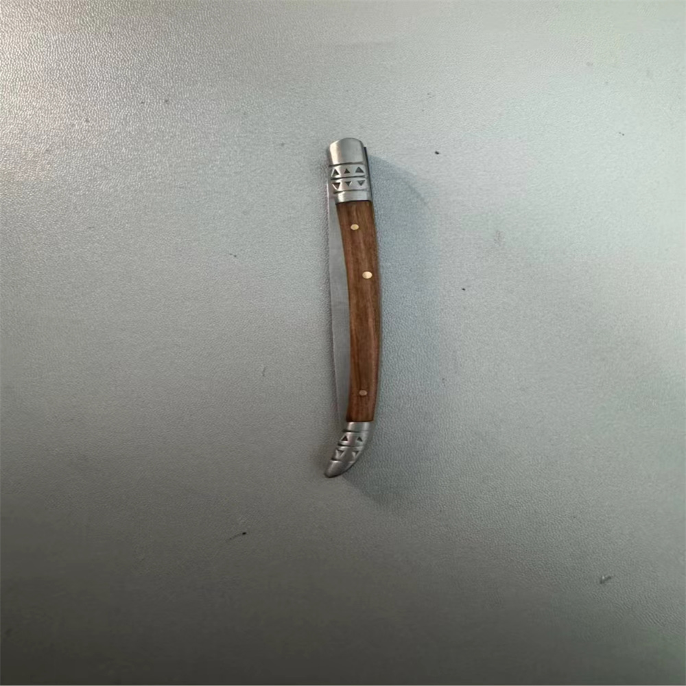 日本进口高级高档牙签刀水果刀实木手柄小刀折叠刀手把肉户外小刀