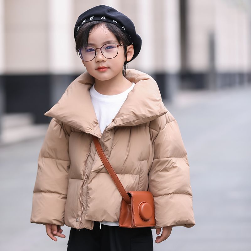 新款儿童羽绒服中大童多色潮流上衣加厚男童女童保暖立领洋气外套