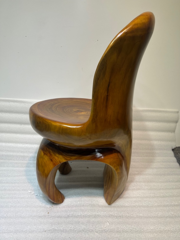 香樟木实木靠背椅可坐新中式现代客厅招财装饰摆件家居工艺品美式