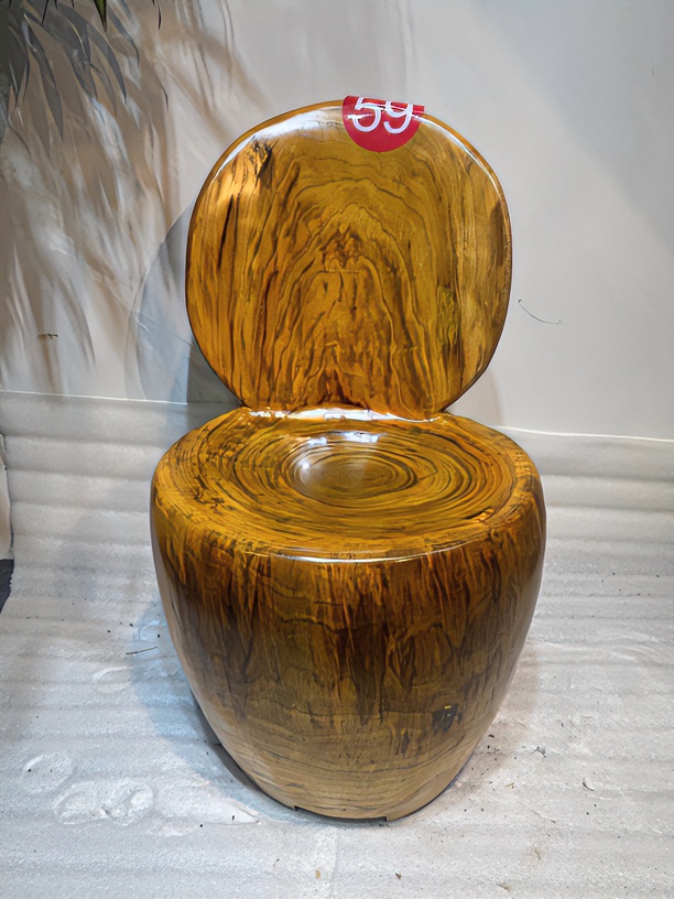 香樟木实木靠背椅子时尚新中式复古古风客厅创意简约办公室纯手工