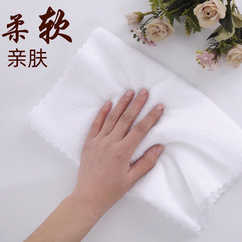白毛巾加厚宾馆洗浴酒店一次性不掉毛吸水白色方巾