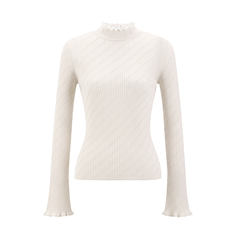 【甜美公主衫】宫廷风秋冬针织打底衫含羊毛DOUBLOVE贝爱2024冬新款