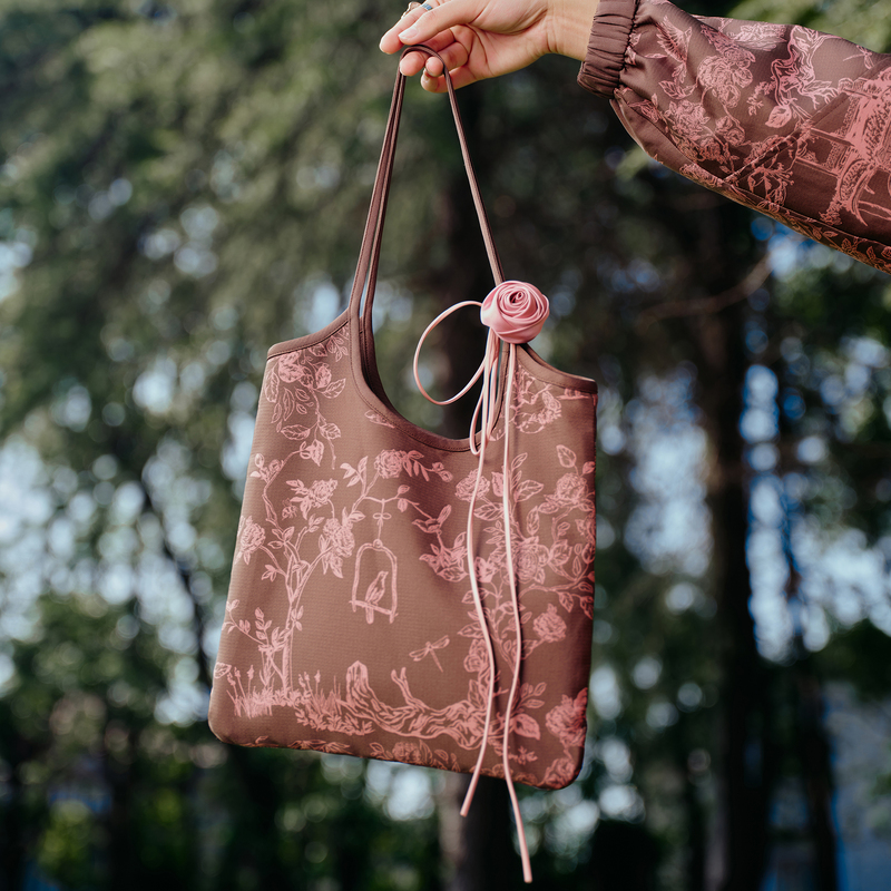 【古典新中式】国风花园提花手拎包DOUBLOVE贝爱2024秋冬新款