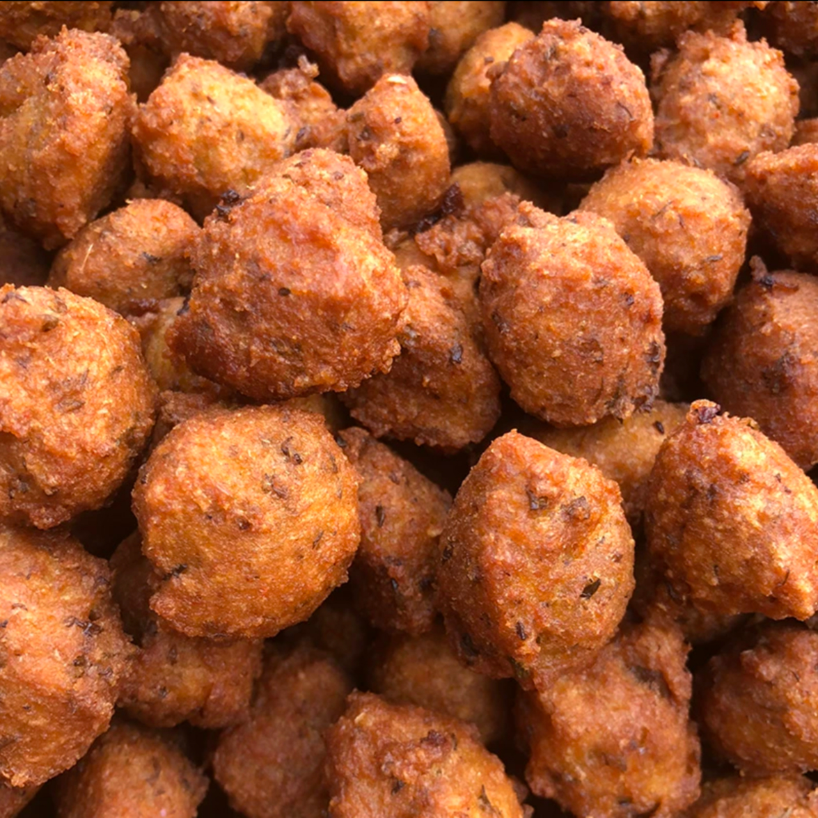 行得方麻城农家手工绿豆丸子 现炸现发