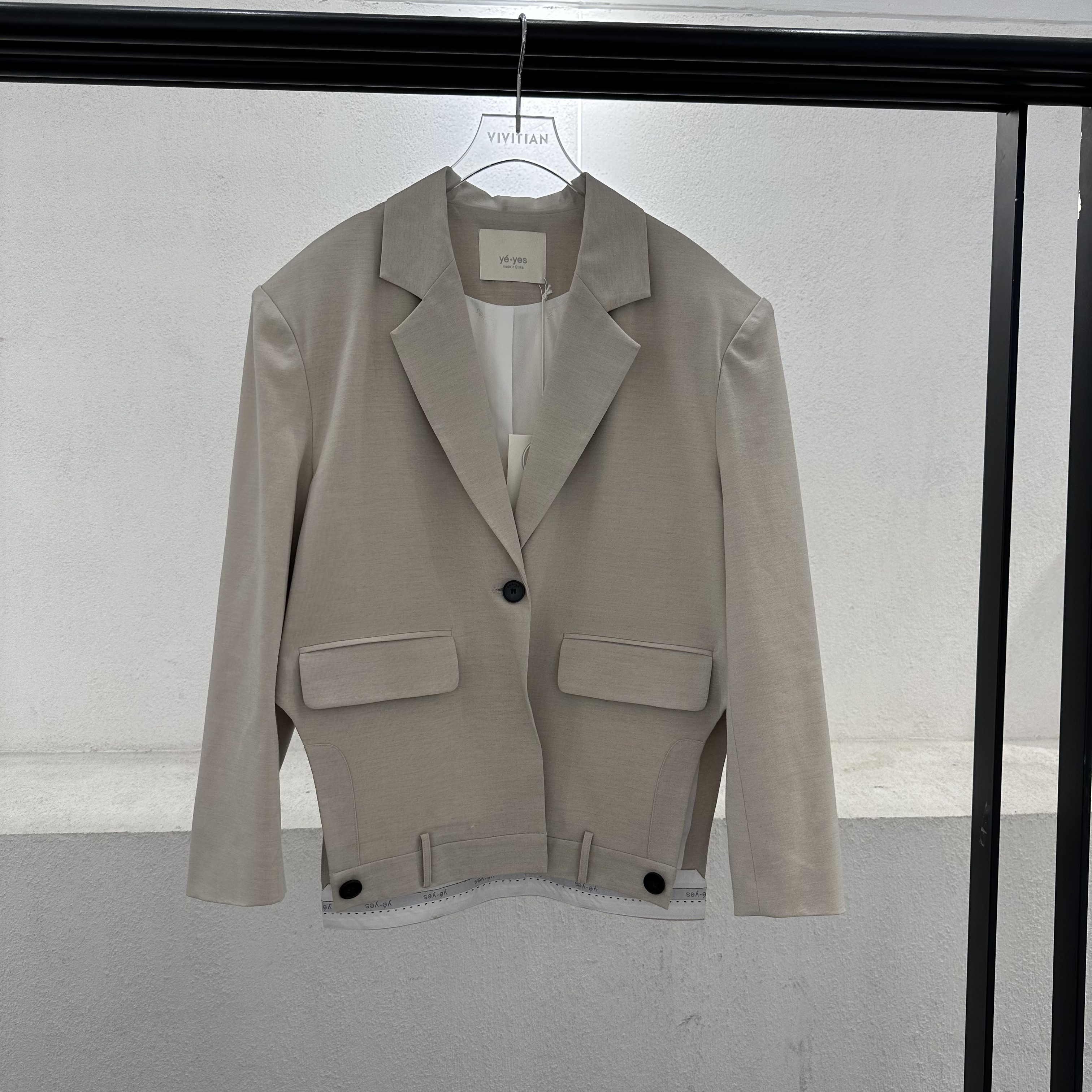 设计师品牌YE-YES个性不规则下摆西装