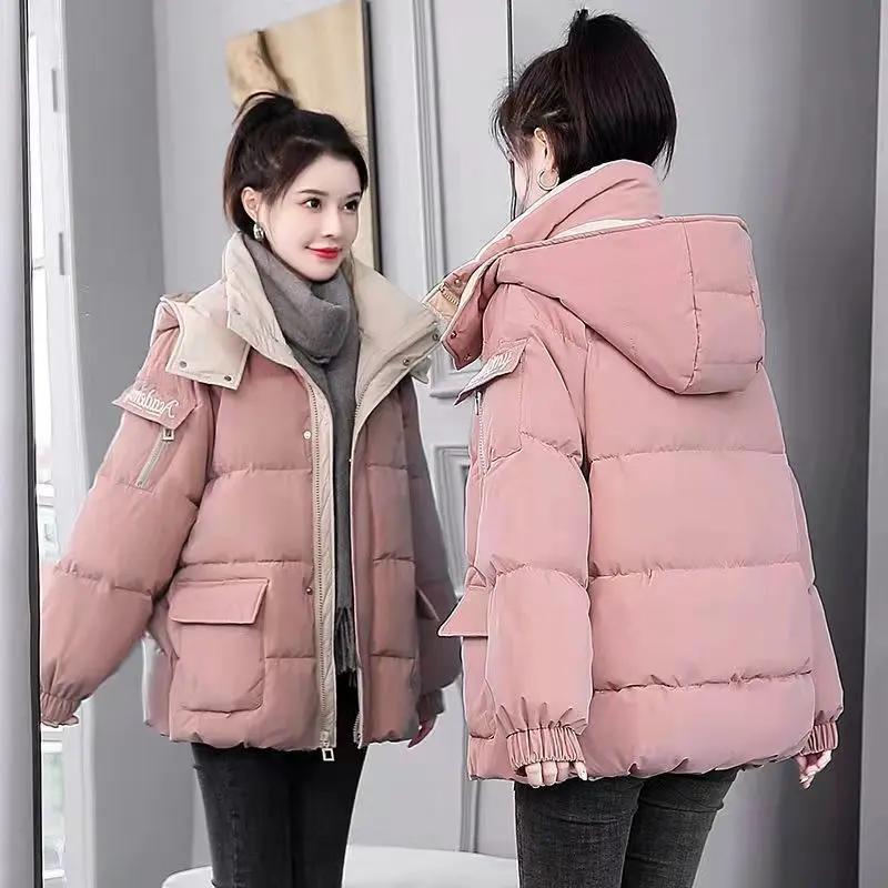 羽绒棉服女冬装2022年新款韩系ins棉衣短款棉袄加厚面包服外套潮
