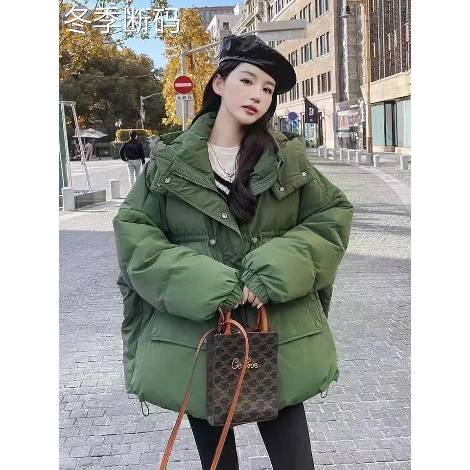 冬季断码爆款羽绒羽绒服女短款2023冬季新款韩版宽松加厚面包服小