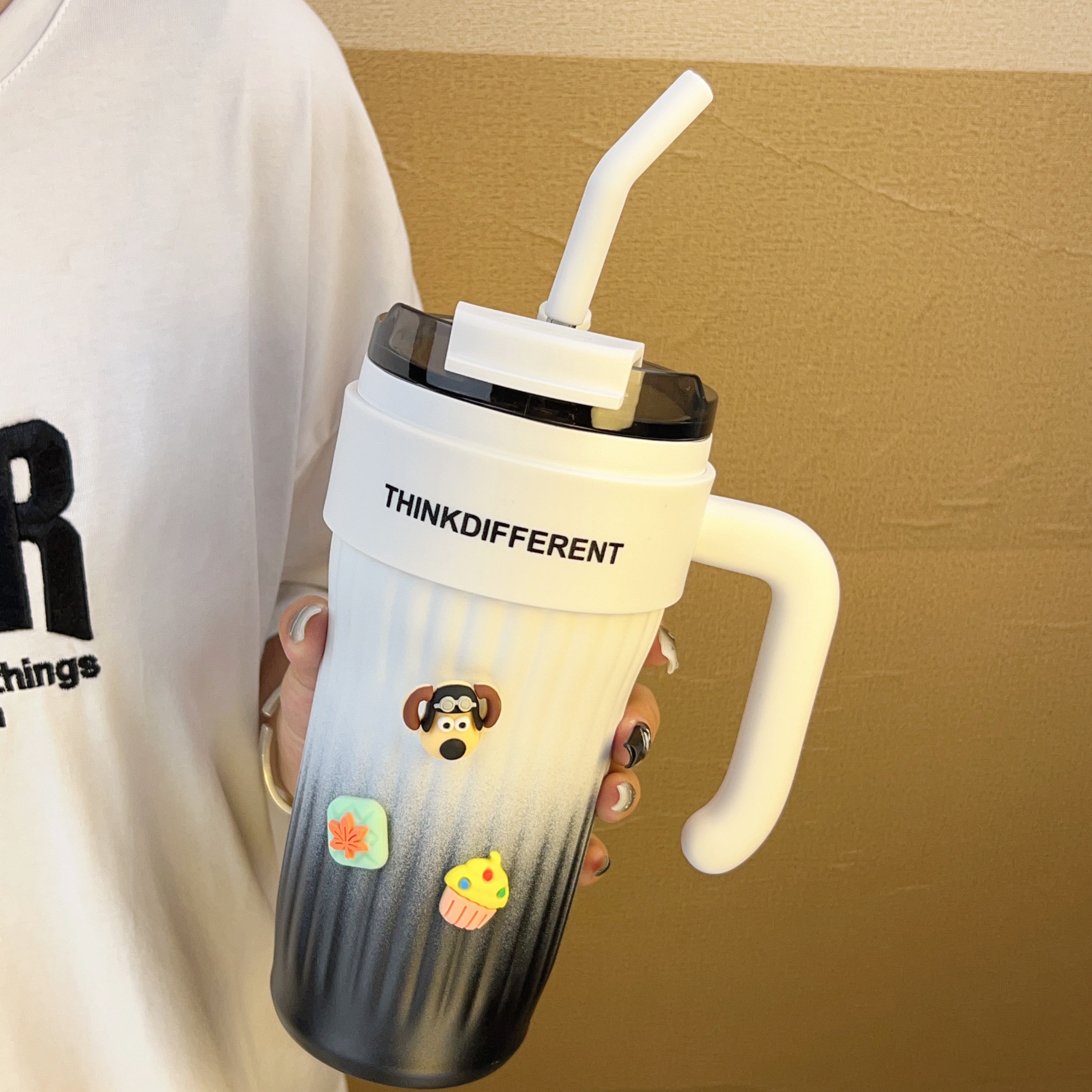 【小扬哥臻选】冰霸杯大容量316不锈钢车载巨无霸保温杯渐变色便携