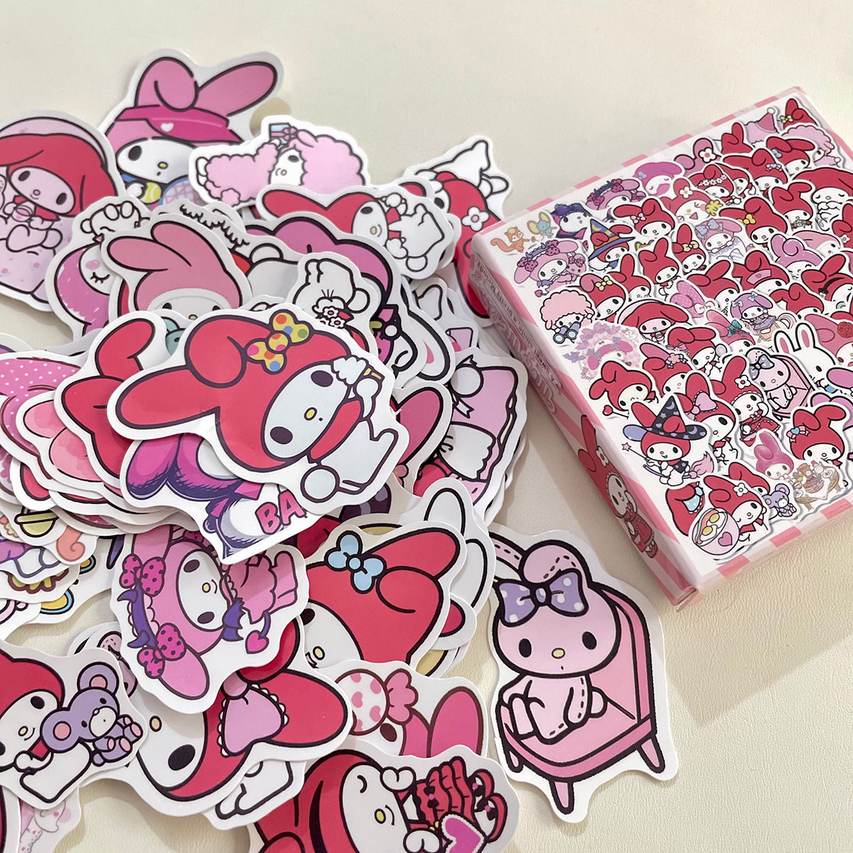 ins高颜值日系卡通三丽鸥hellokitty美乐蒂贴纸可爱手账装饰图案