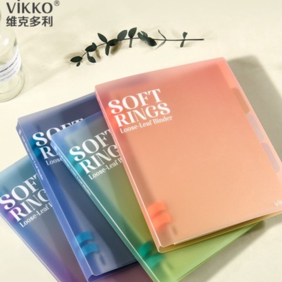 维克多利vikko笔记本本子b5不硌手活页本可拆卸活页扣环活页文件