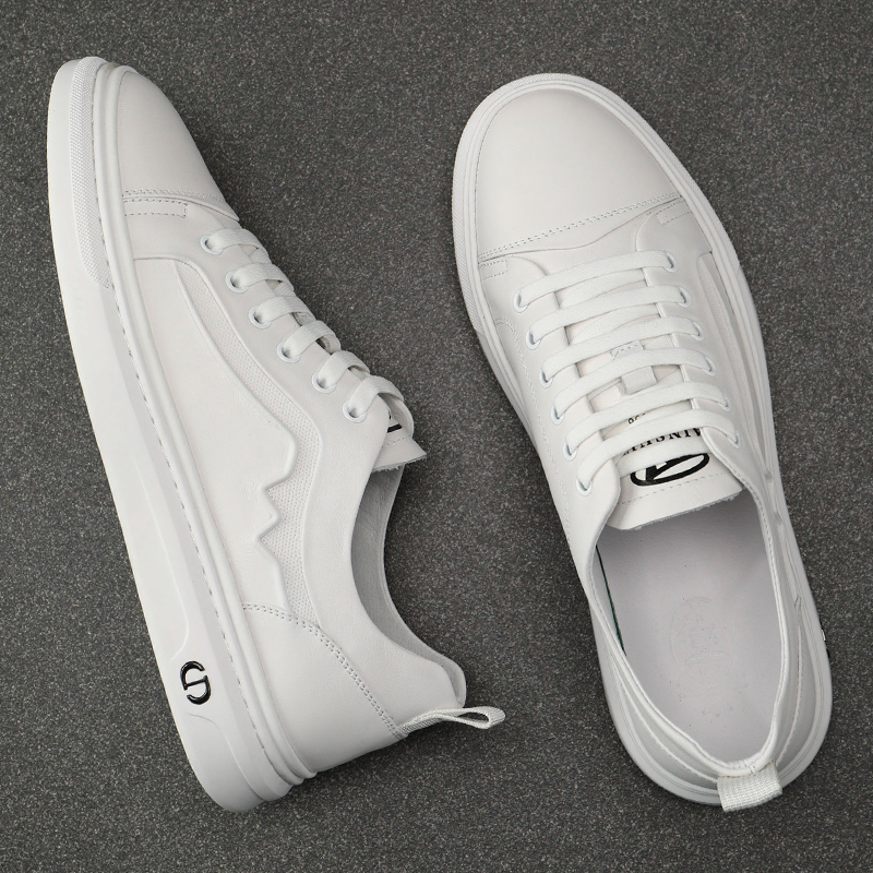 男鞋春季新款真皮时尚休闲鞋男男士休闲头层牛皮软底男板鞋