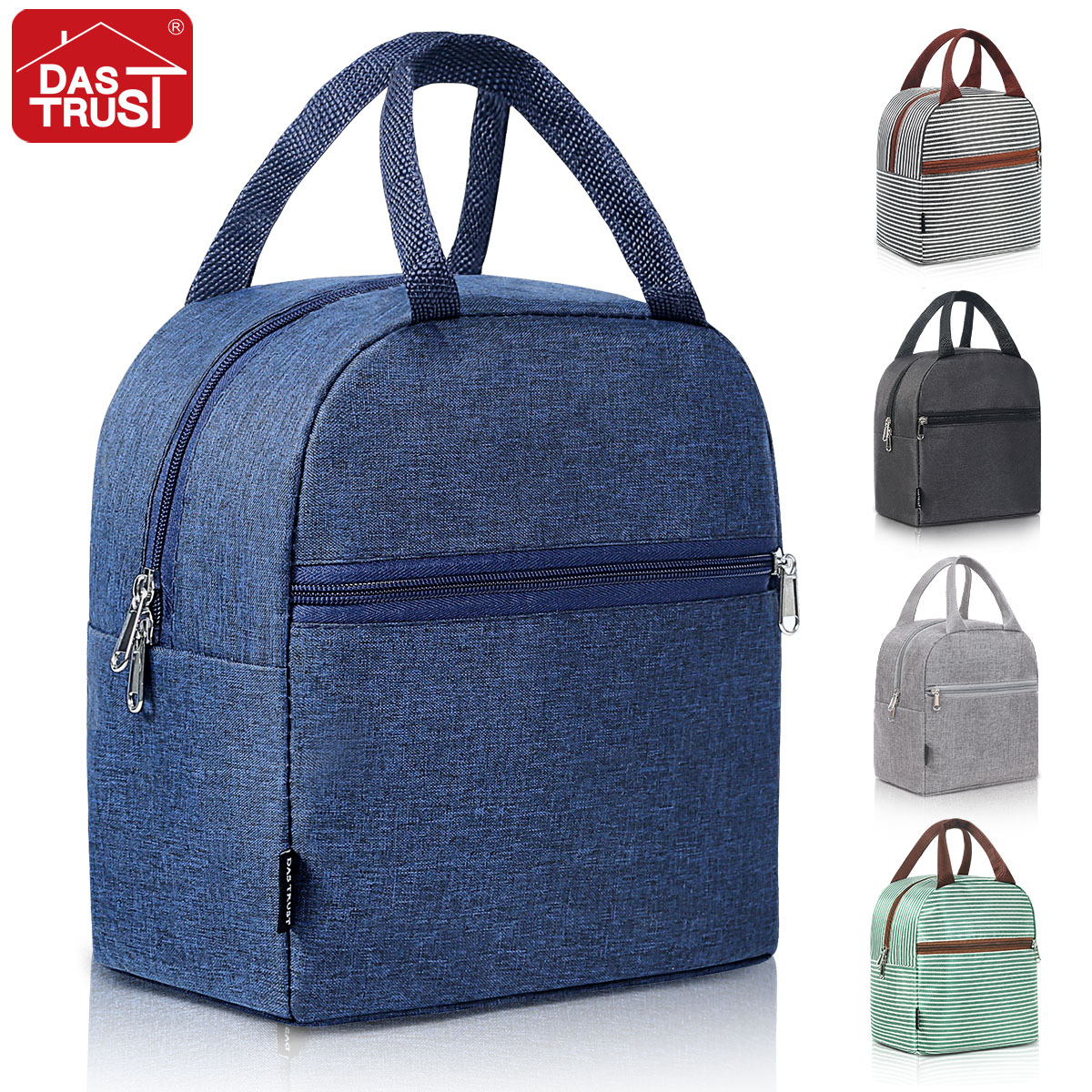 【创得官方】出口款加大手提包拉链口袋便携保温包防水铝箔保温袋