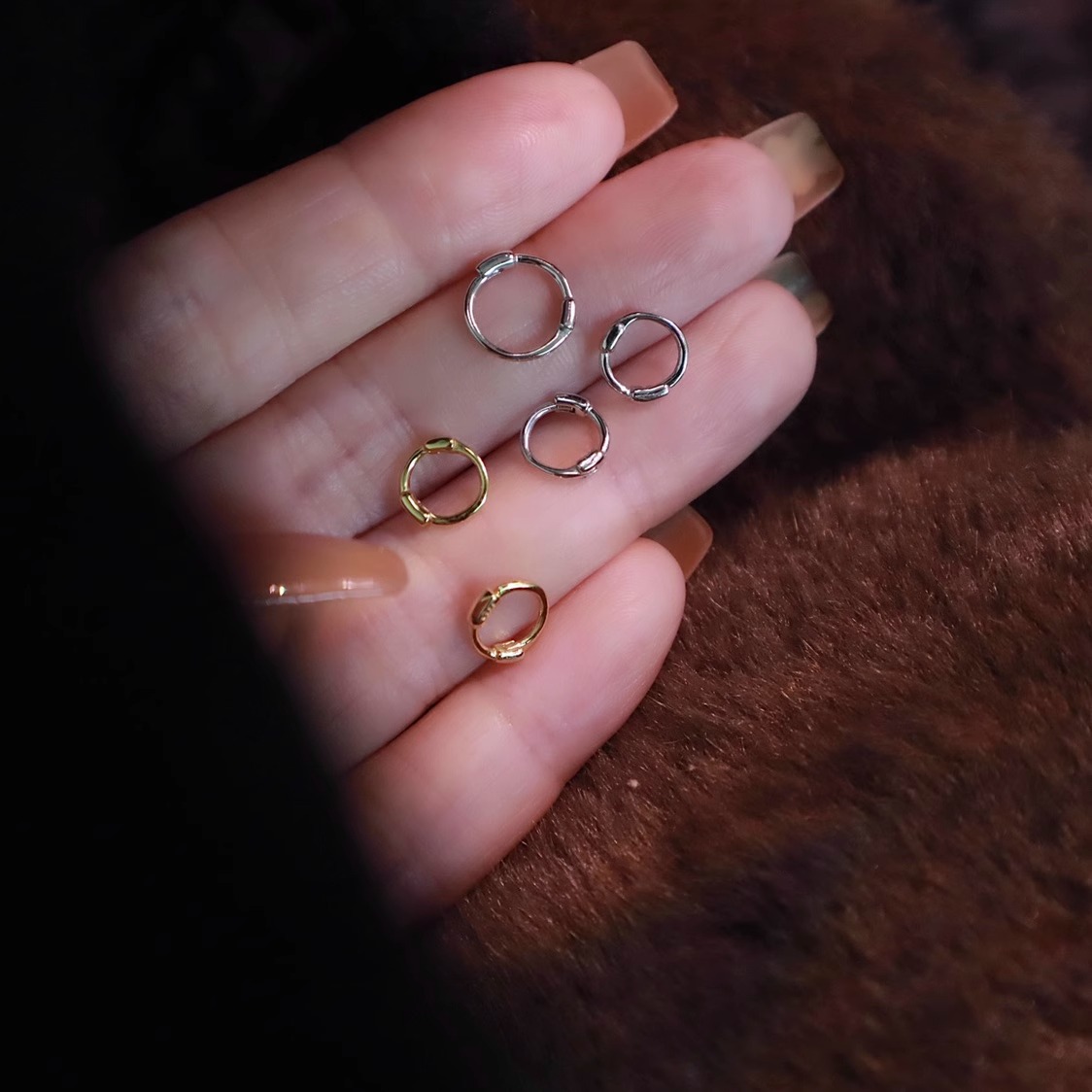 素圈小耳圈日系耳钉女夏流苏迷你耳扣Jennie超小耳骨钉百搭