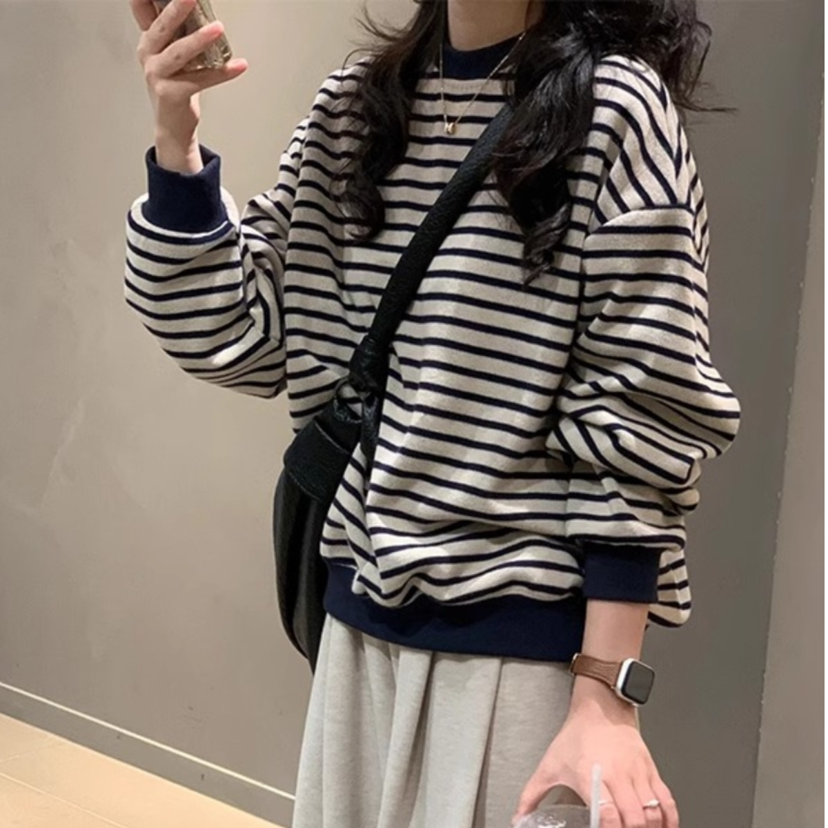 早秋针织条纹内搭打底衫女秋冬季2025年新款chic上衣入秋韩系穿搭