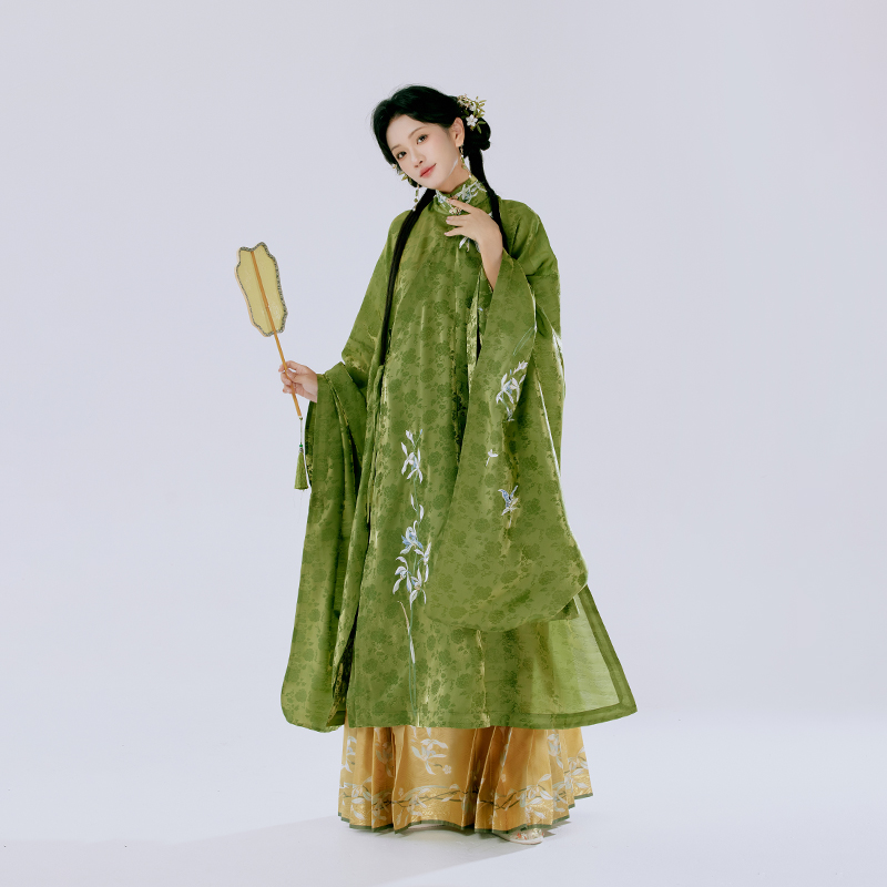 闪耀软软&月渺境.幽谷明制汉服马面裙套装女2024秋新款