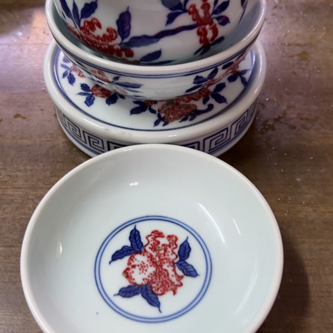 【闪购商品】景德镇陶瓷青花釉里红落**阳