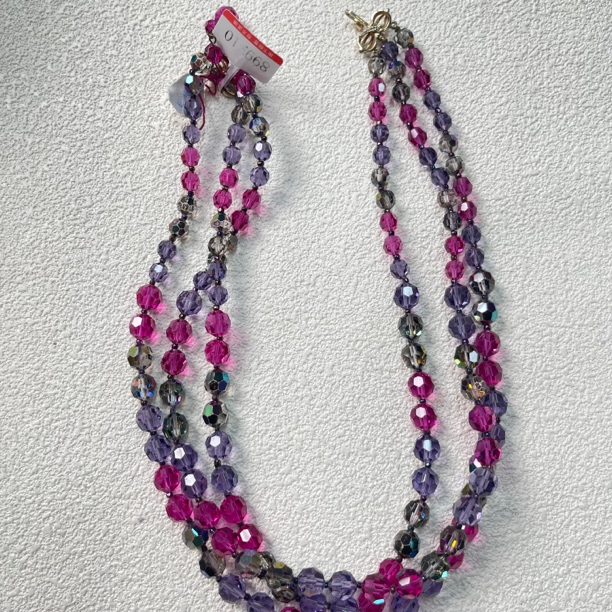 非金属布艺项链  【六六中古】孤品复古三层项链aw5746链长44-49