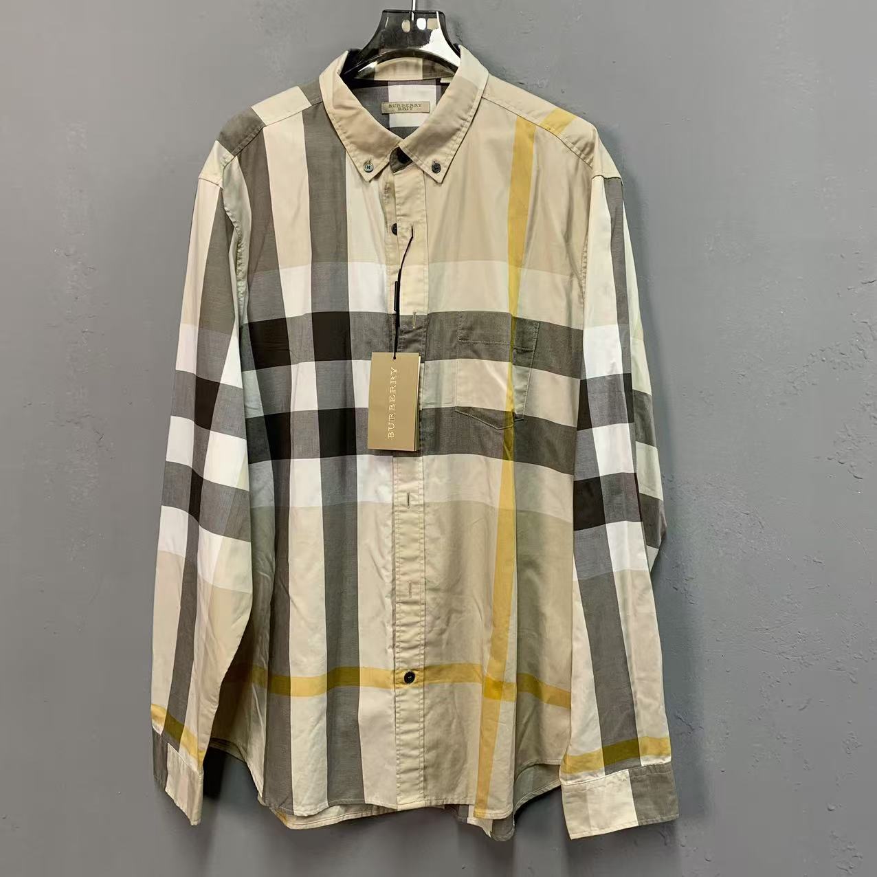 全新未使用 BURBERRY/博柏利 格纹衬衫 XL码 公价7000