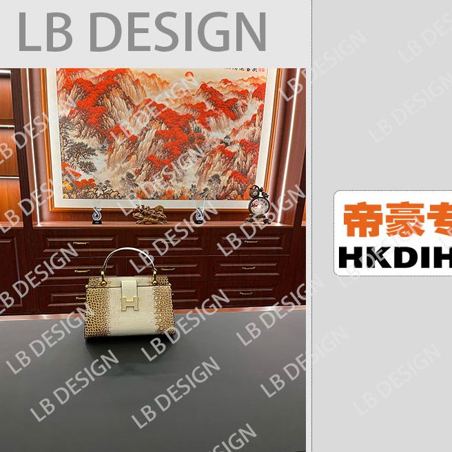 LB【帝豪816白色】欧美高端2024女神时尚百搭包包