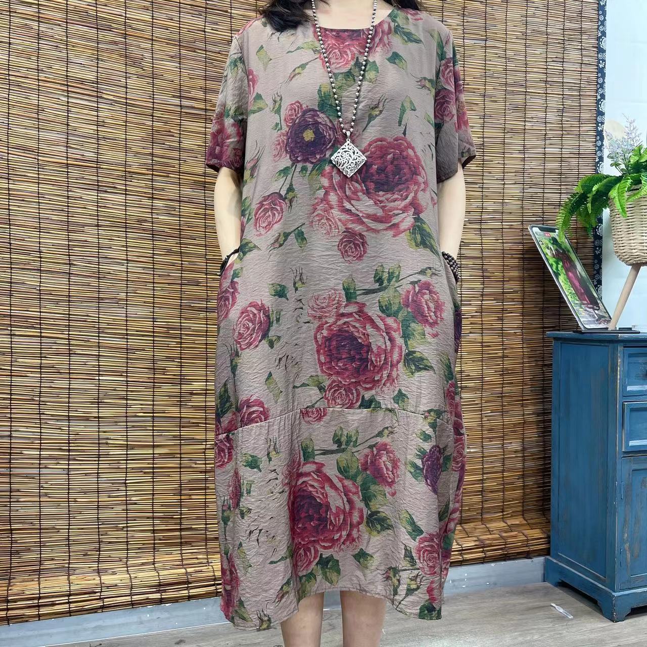 9682夏季新款时尚洋气减龄气质显瘦连衣裙