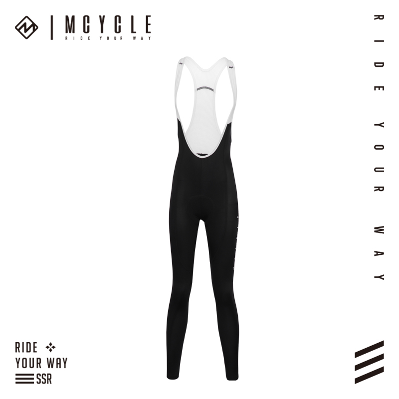 魅骑女款背带长裤薄款春夏公路车山地车吊带裤骑行速干透气mcycle