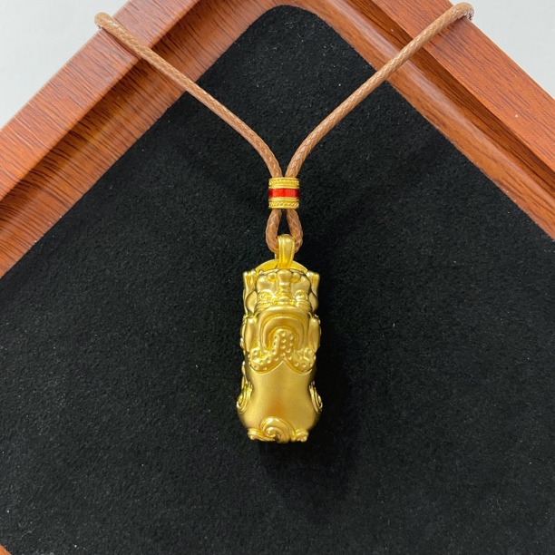 水贝黄金批发 黄金铜钱貔貅吊坠招财瑞兽