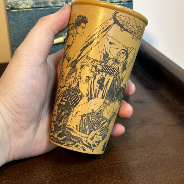 宜兴原矿精品灌篮高手紫砂可乐杯 泥料黄金段 容量260cc湘北五虎