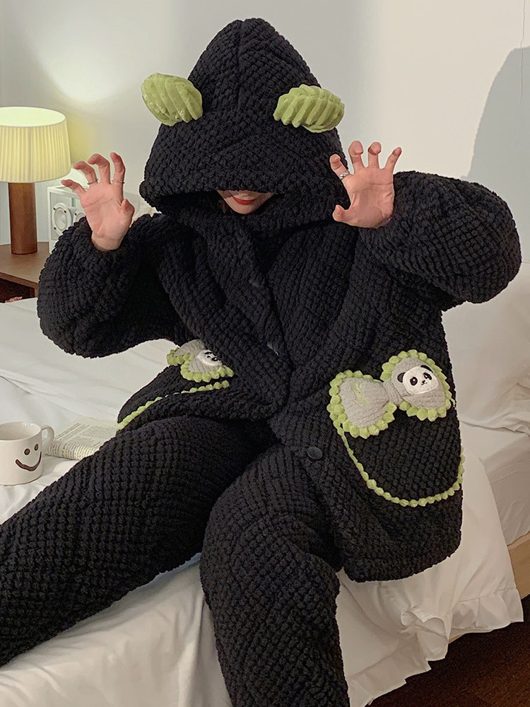 三层夹棉加厚睡衣家居服女 主播扣号 备注编码去拍