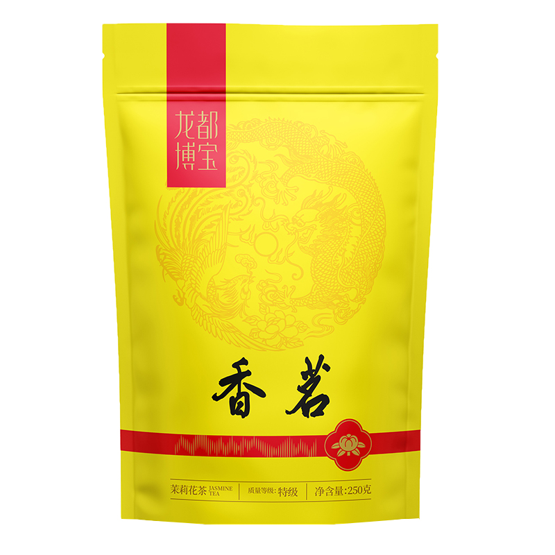 龙都博宝香茗特级250g袋装浓香型茉莉花茶荣县特产花毛峰新老包装