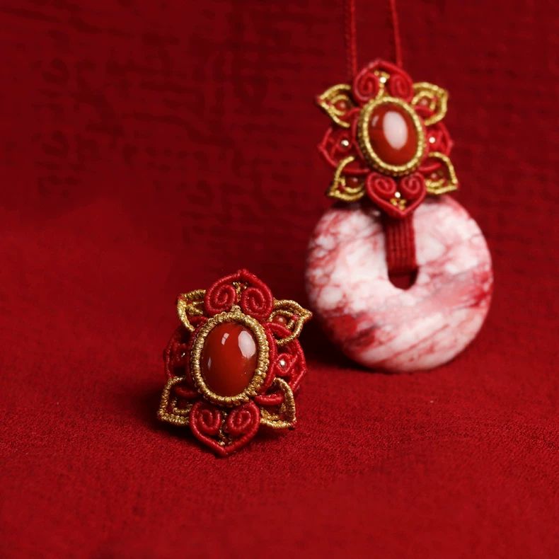 栖石原创中级编绳教程古风传统首饰鸿运当头锁骨链项链编绳饰品