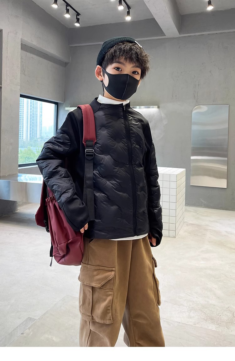 中大儿童8至18岁学生运动弹性型羽绒服校服神器贴身轻薄羽绒内胆