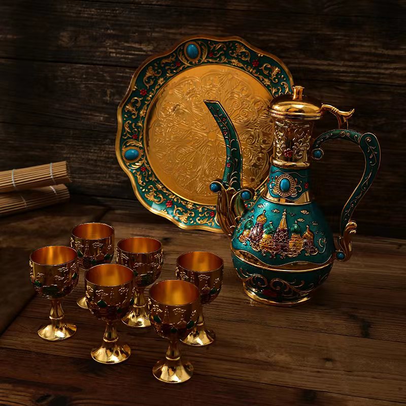 欧式宫廷风酒具礼品套装古风酒壶白酒时尚餐厅摆饰高档酒杯全套