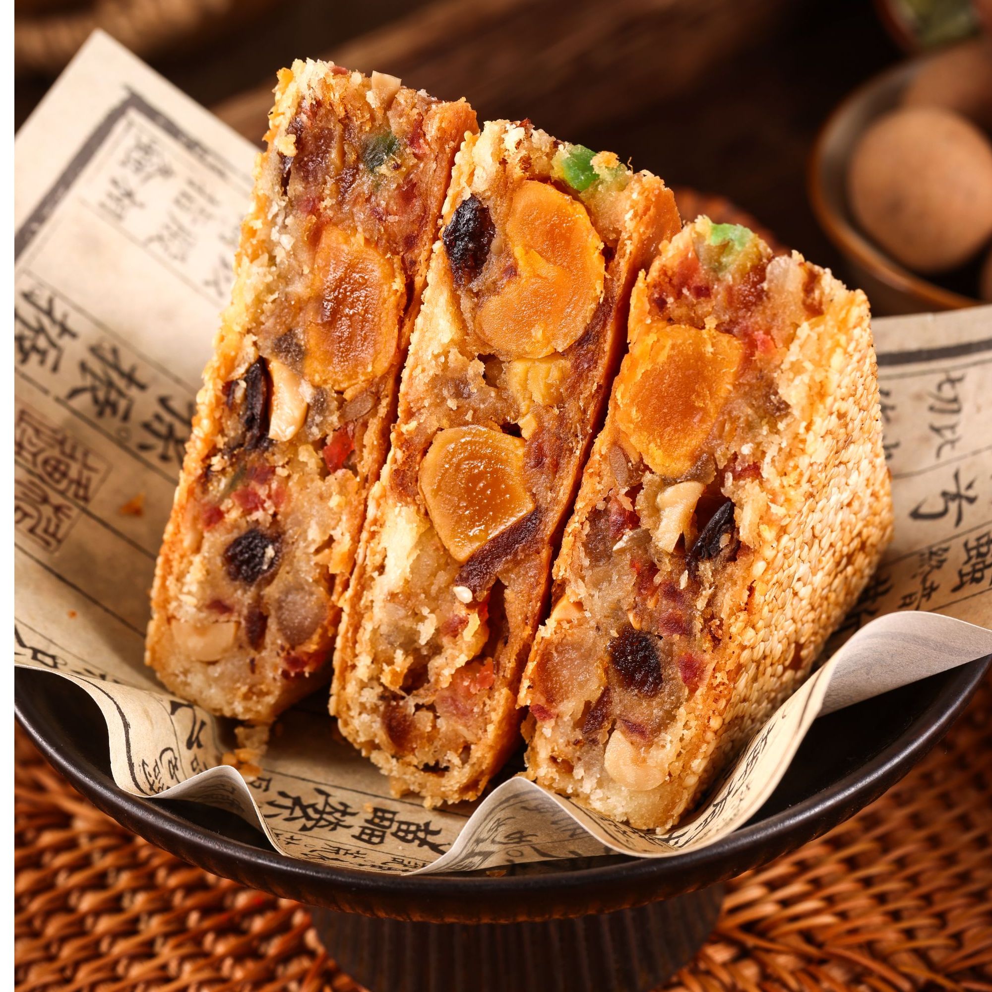桥墩手工大月饼 传统蛋黄五仁鲜肉月饼