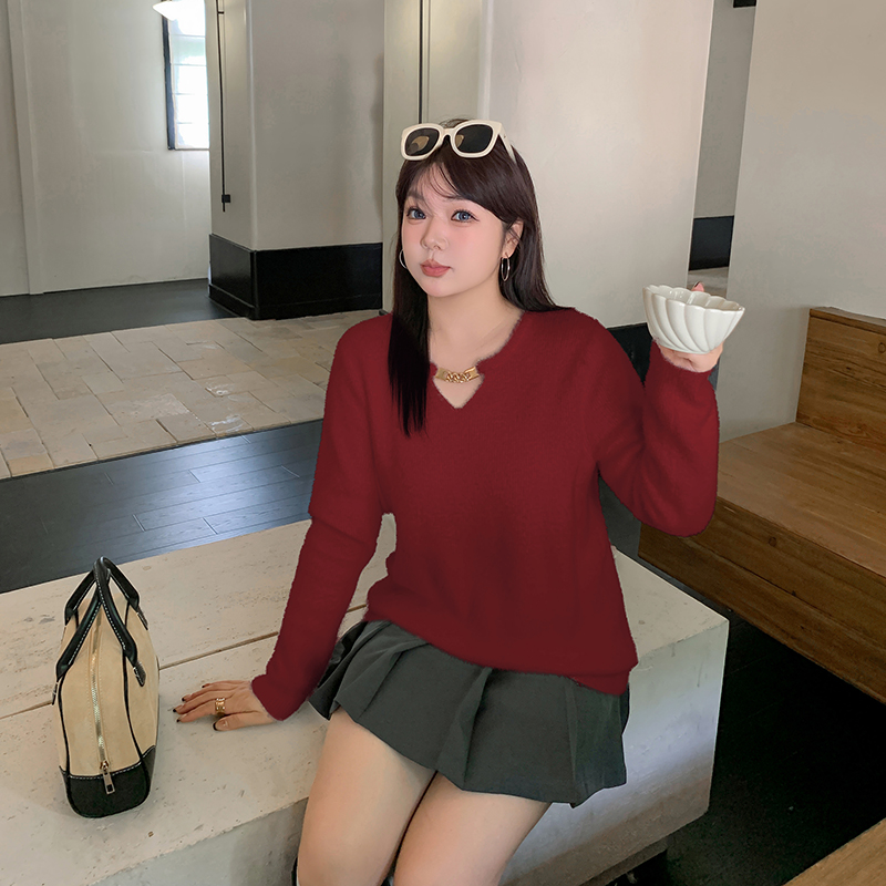 【霏霏推荐】秋季新款气质时尚百搭设计感链条打底针织衫-F265