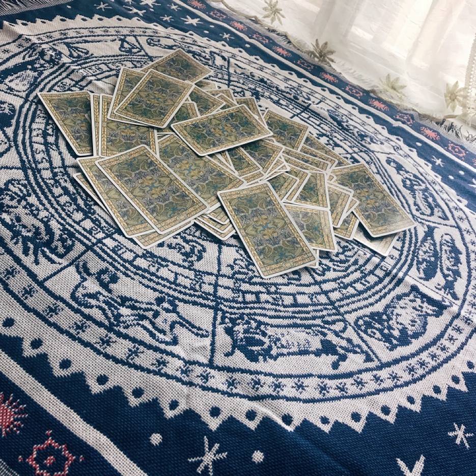 洗牌桌布星座款推牌布棉麻