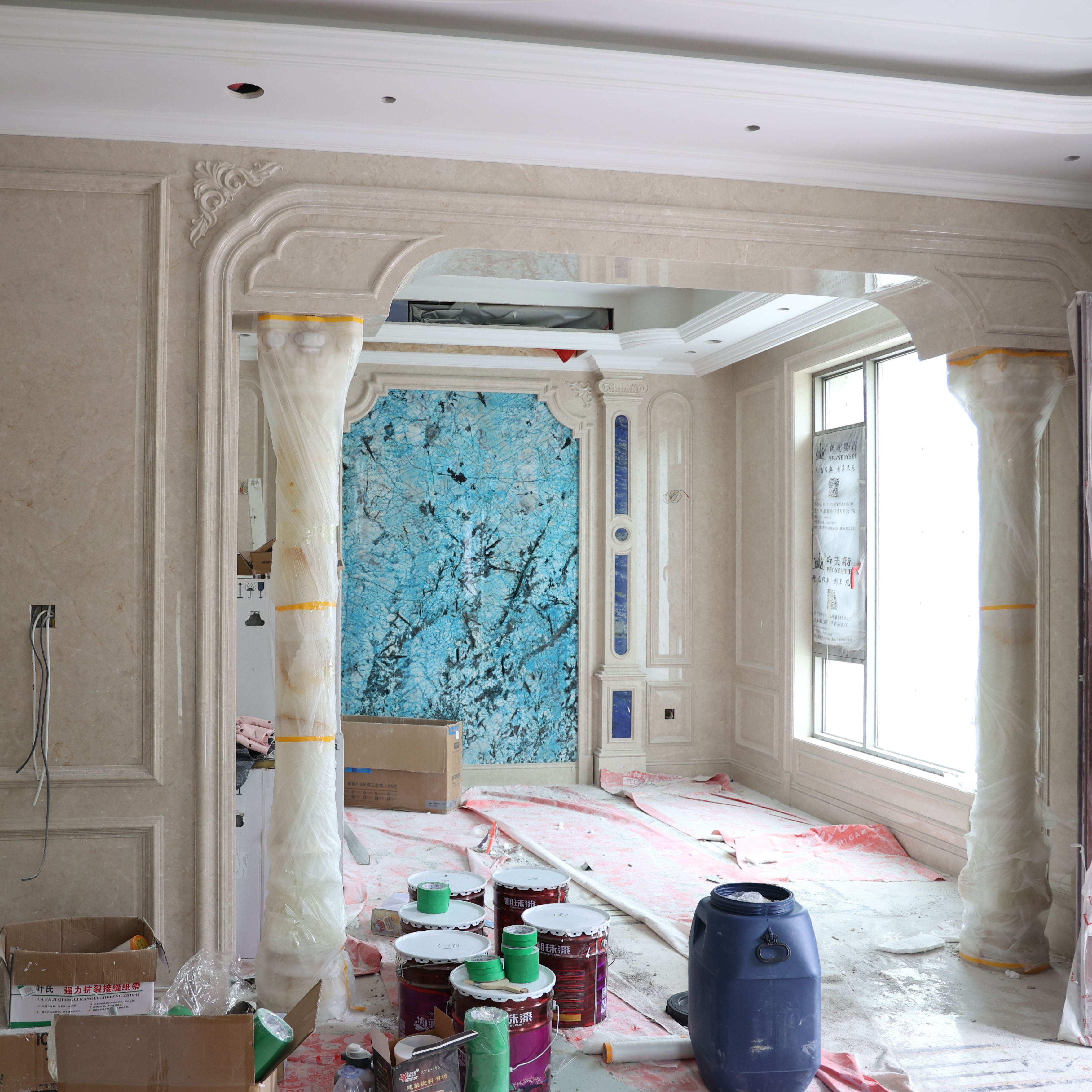 武汉别墅（室内）大理石全屋整装/设计加工安装一站式服务/厂家定制