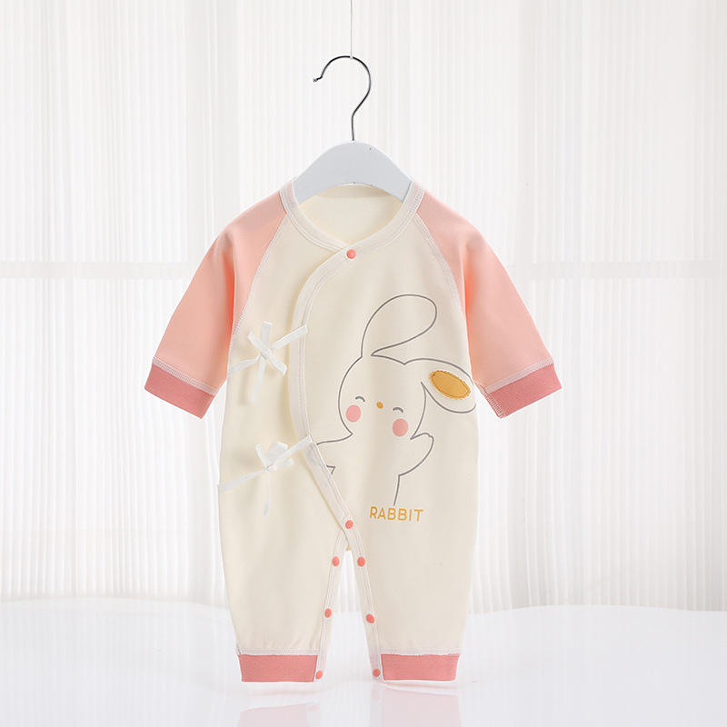 春秋季装纯棉无骨婴儿衣服男女宝宝新生儿连体衣睡衣初生无骨A类