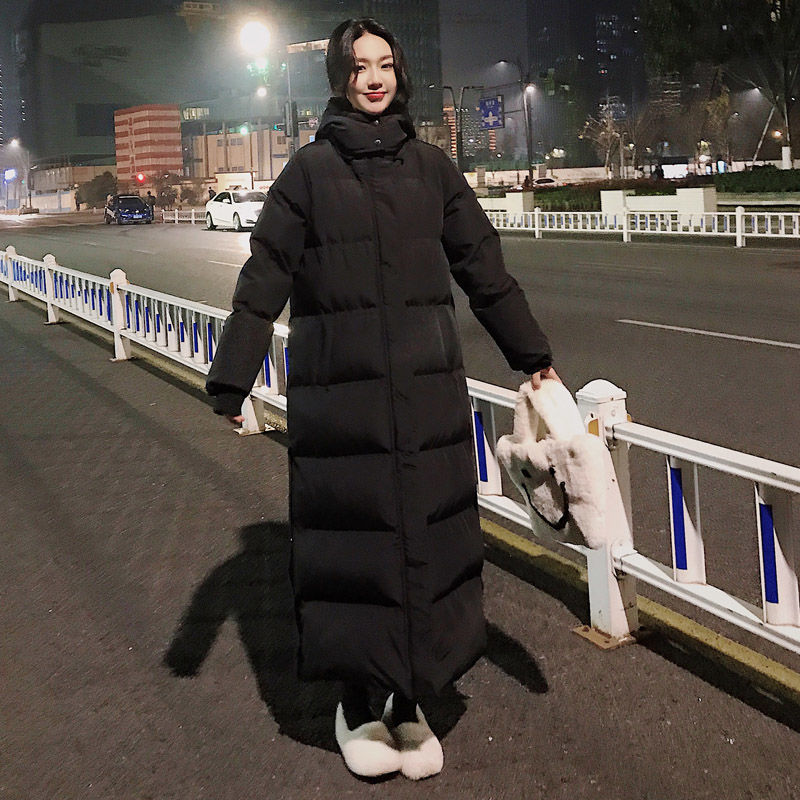 鸿星尔领跑星克羽绒衣女2023新款加厚过膝冬超长款到脚踝艺考款