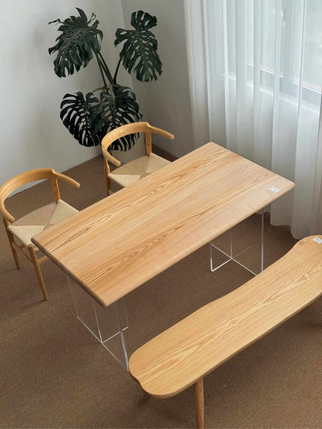 白蜡木大板150*78*4.5 双拼全方（原木色）