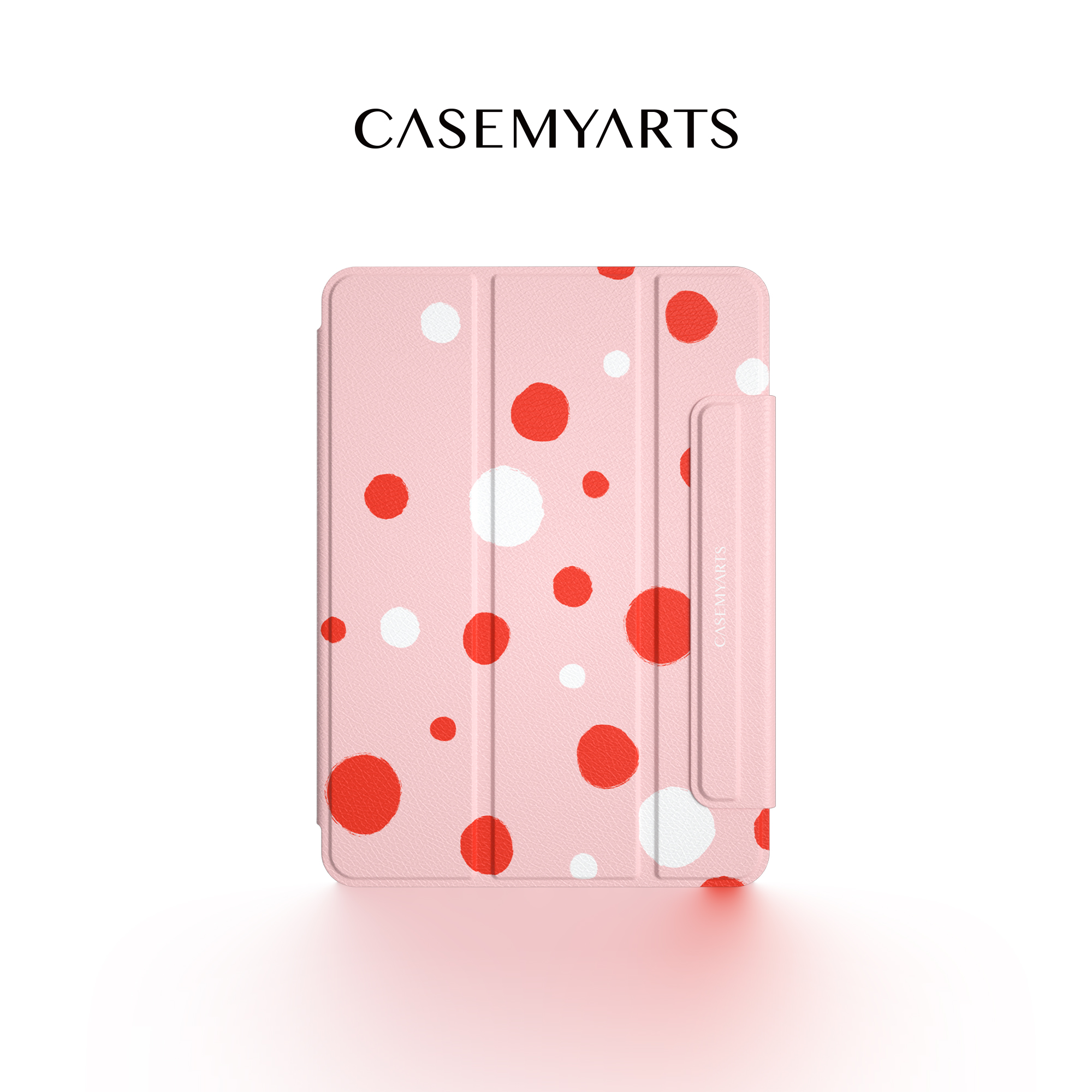 CASEMYARTS粉红波点原创iPad保护壳双面磁吸iPad 10代/Air/Pro