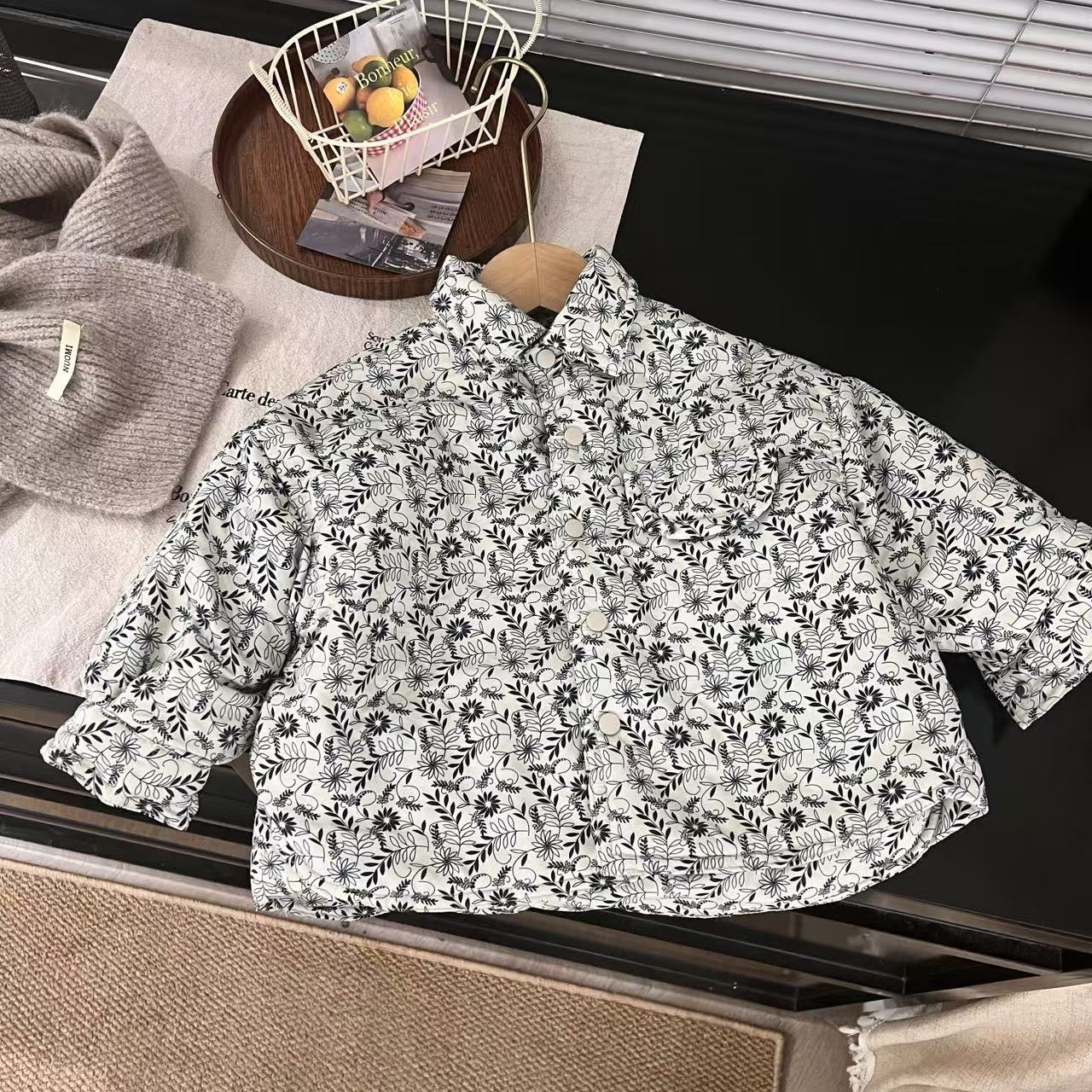 2024年秋冬新款儿童碎花款式棉服外套百搭韩版时尚30276花色外套