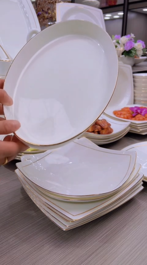 【闪购商品】骨瓷盘12英寸富贵鱼盘1只