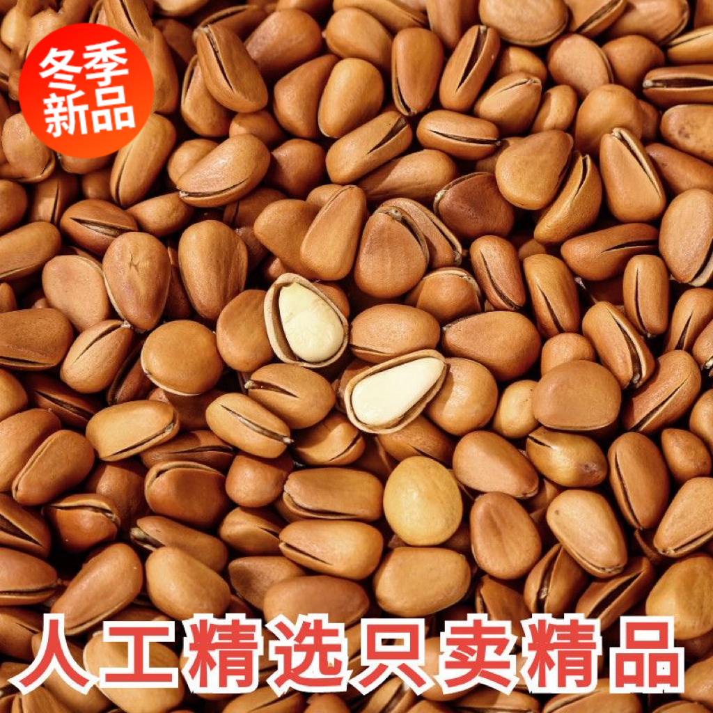 【新货】大红松子东北特产开口松子大颗粒炒货孕妇零食原味坚果小吃