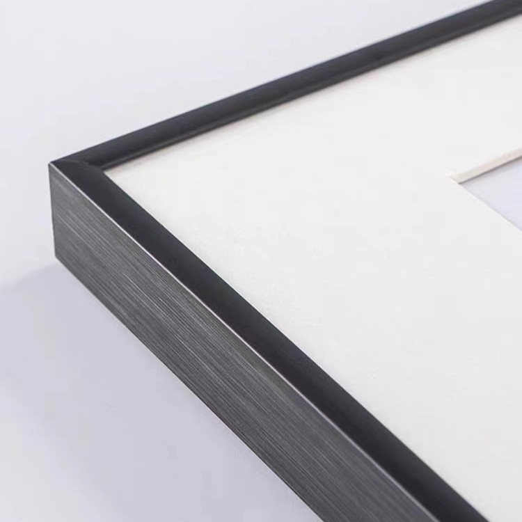 油画另外加框 链接 设计现代潮流高品质铝合金 黑色与金色外框