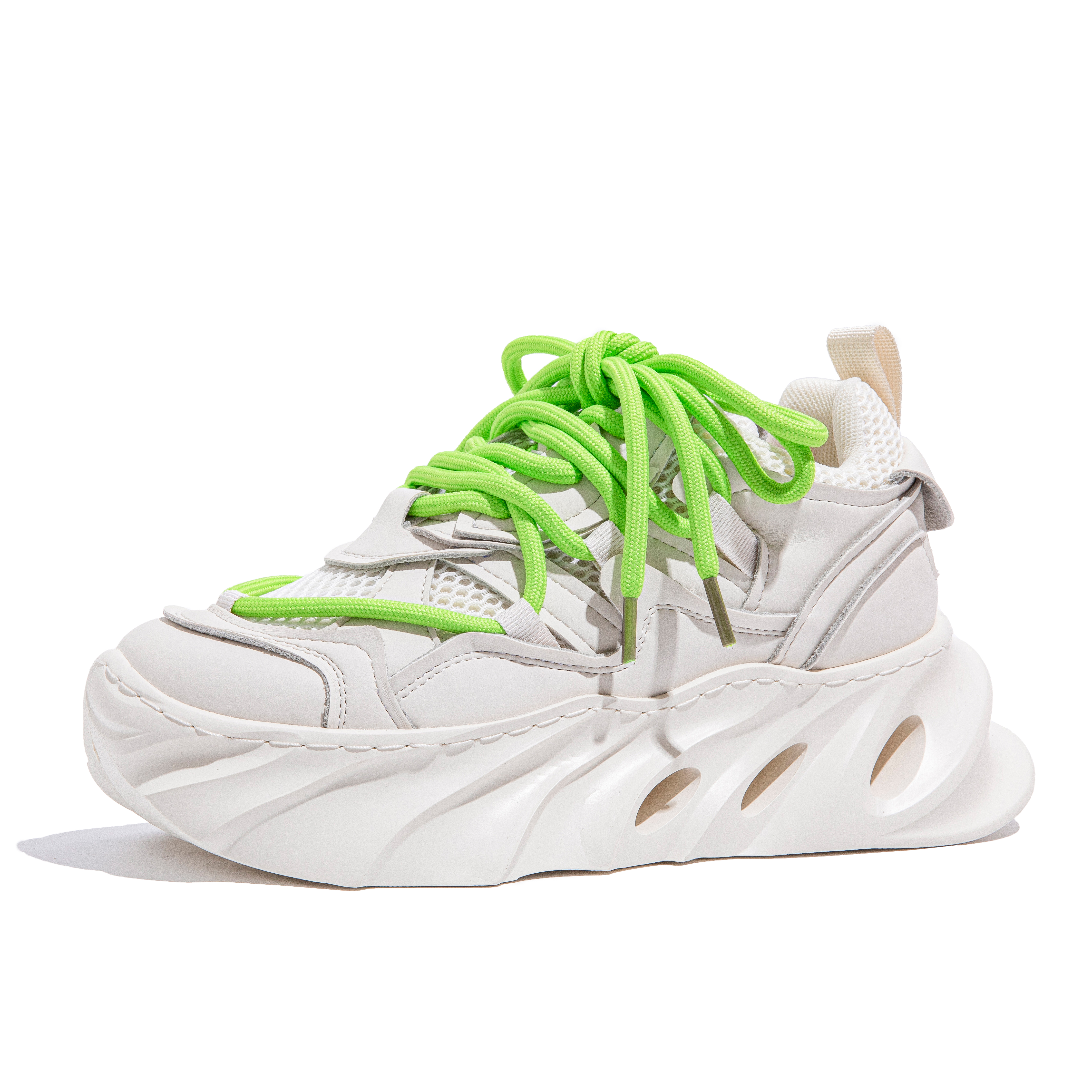 运动鞋时尚百搭休闲鞋厚底潮流透气网面系带休闲老爹鞋网面老爹鞋