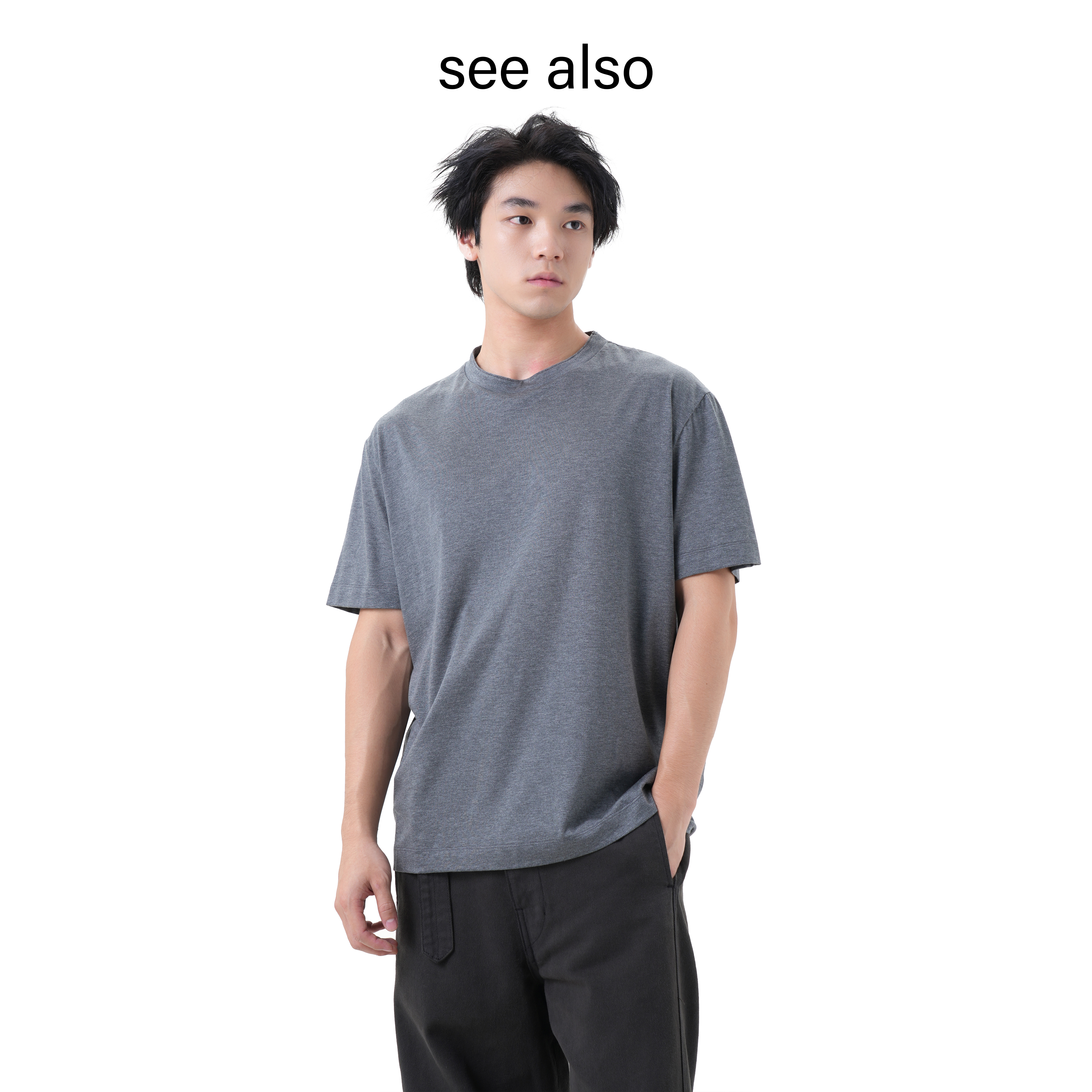 SEE ALSO JP进口液氨丝光匹马棉100支高端T恤松弛感打底T恤LD4158