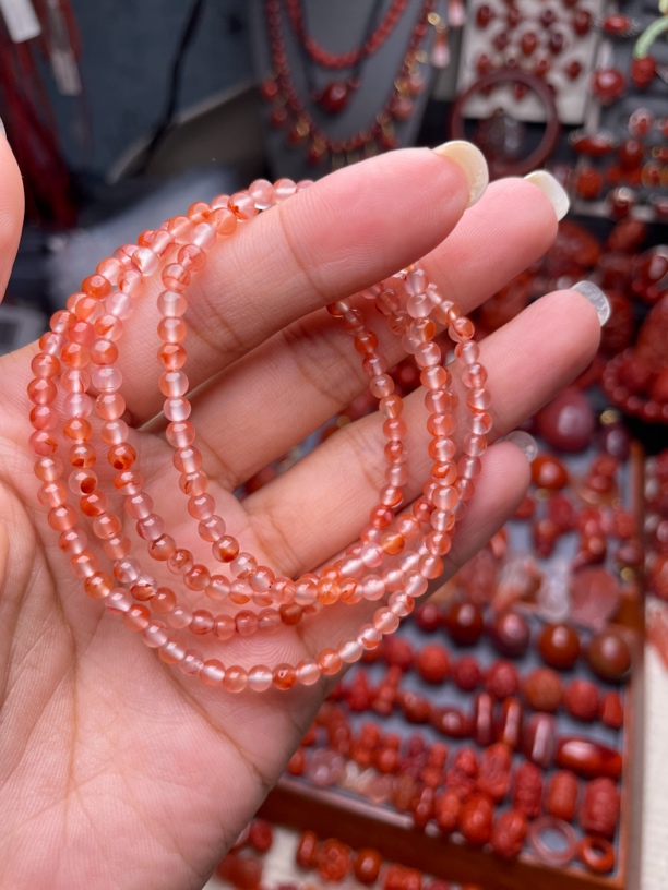 川料九口冰飘多圈3.8➕，飘花纹路漂亮手链项链多用