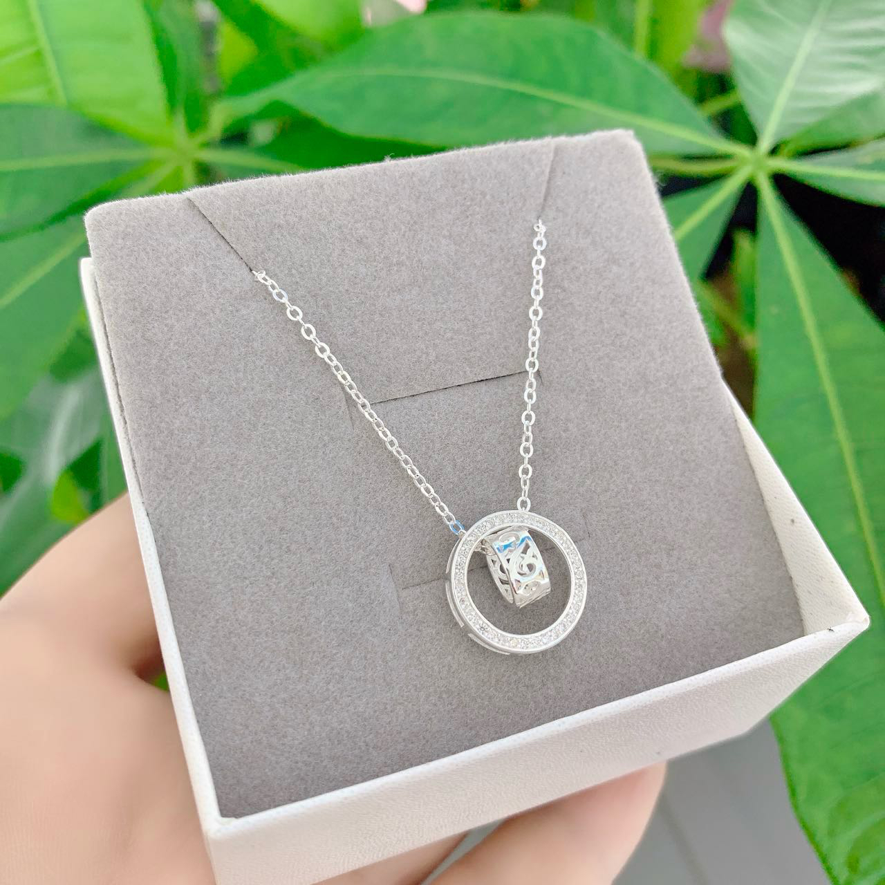 坠链均足银 S990纯银女士项链时尚款